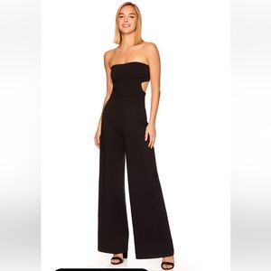 strapless cutout back jumpsuit XS